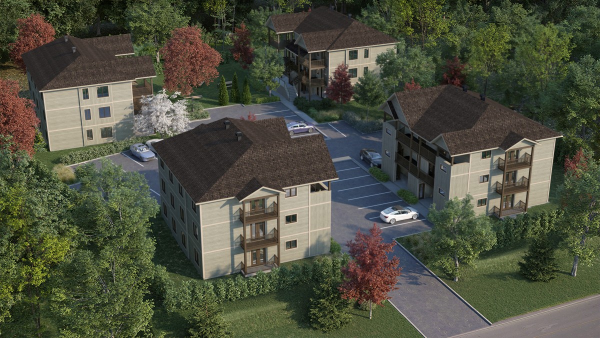 Vue du projet locatif en développement à Saint-Jovite